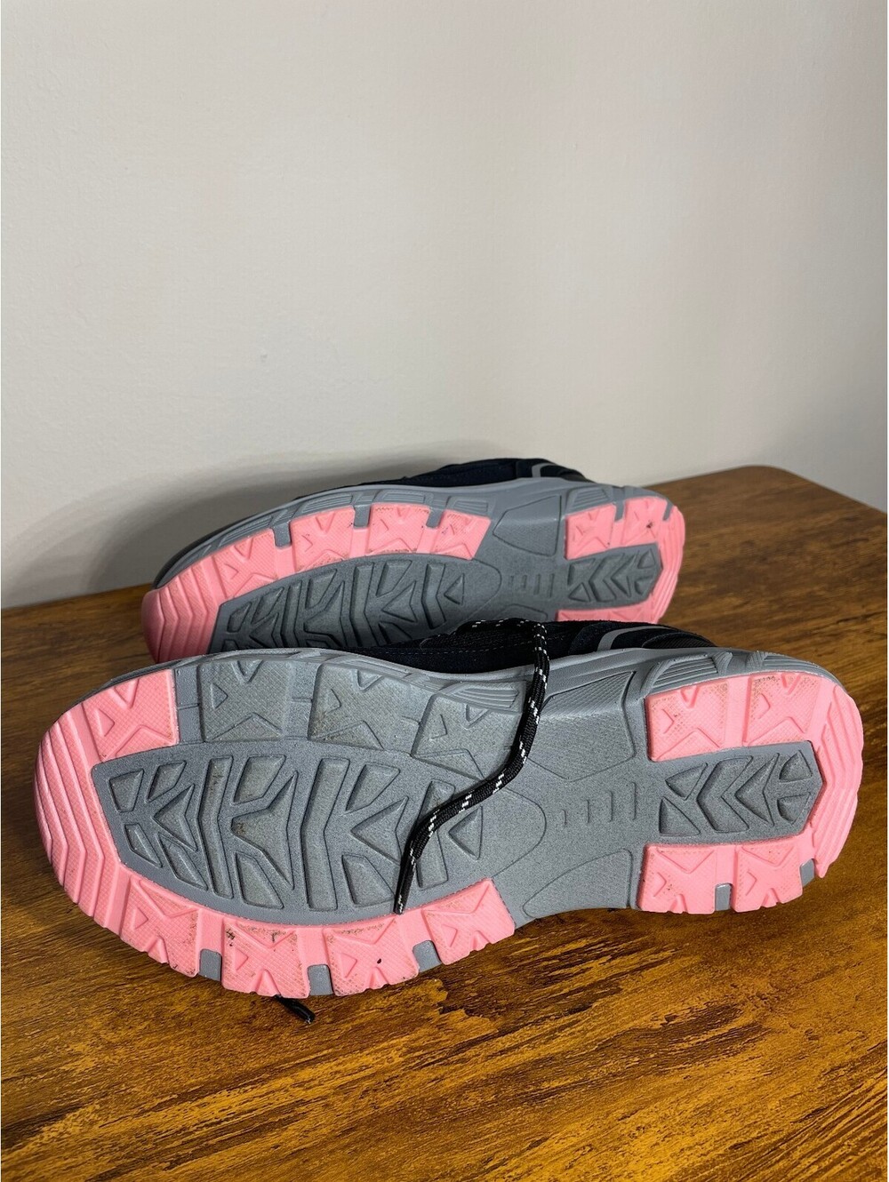 New Vively Trail Walk Sneakers Black Pink Grey Chunky Athletic Shoes Sz 8.5 - Picture 3 of 7